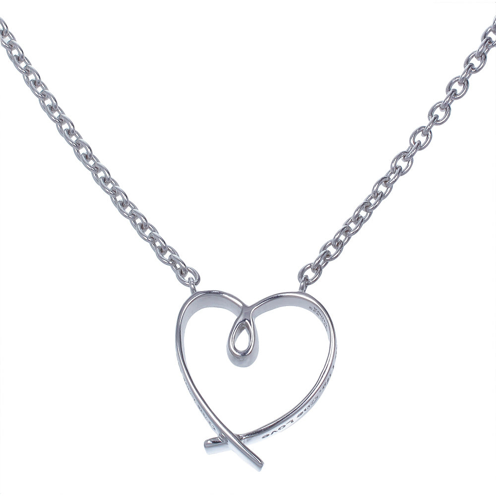 Hot Diamonds DP674 Silver Breeze Heart Necklace - D9123 | Chapelle Jewellers