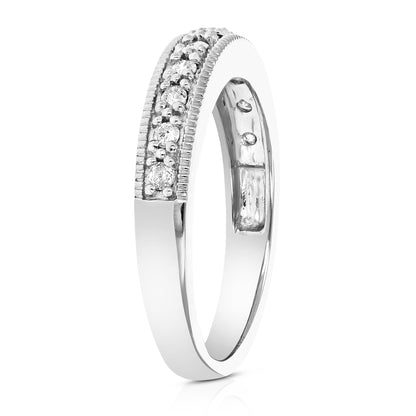 Milgrain Diamond Wedding Band