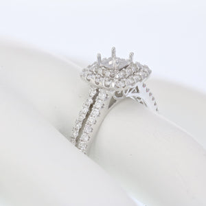 2/3 cttw Diamond Semi Mount Engagement Ring .925 Sterling Silver Size 7