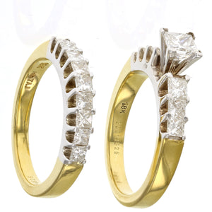 2 cttw 18K Gold SI Diamond Bridal Set Size 7