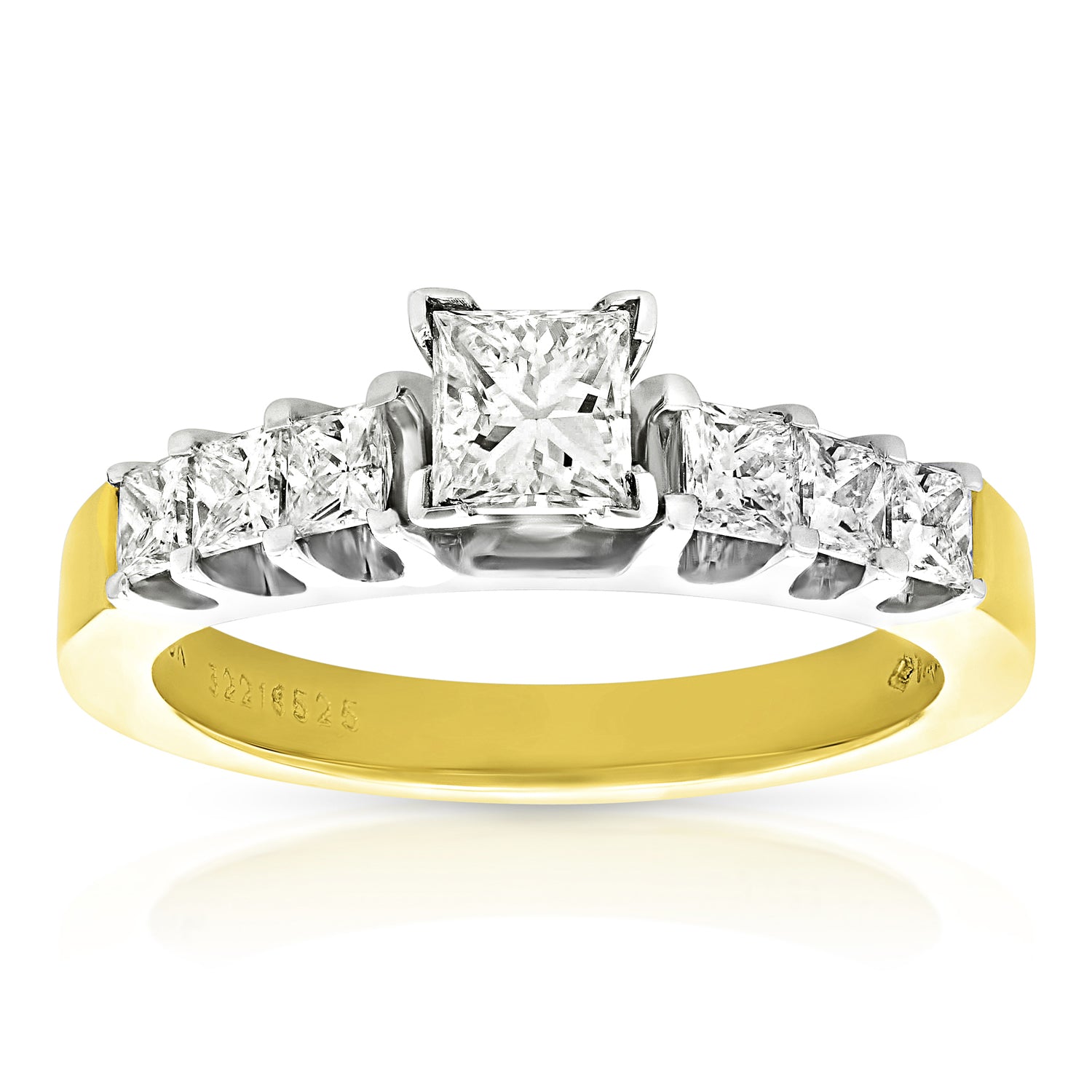 2 cttw 18K Gold SI Diamond Bridal Set Size 7