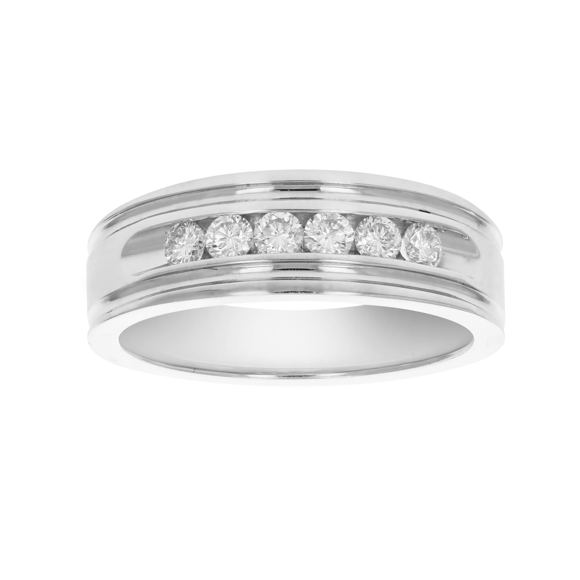 1/2 cttw SI2-I1 Certified Diamond Machine Set Wedding Band 14K Gold Size 7