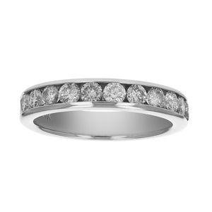 1 cttw SI2-I1 14K Gold Machine Set Diamond Wedding Band Size 7