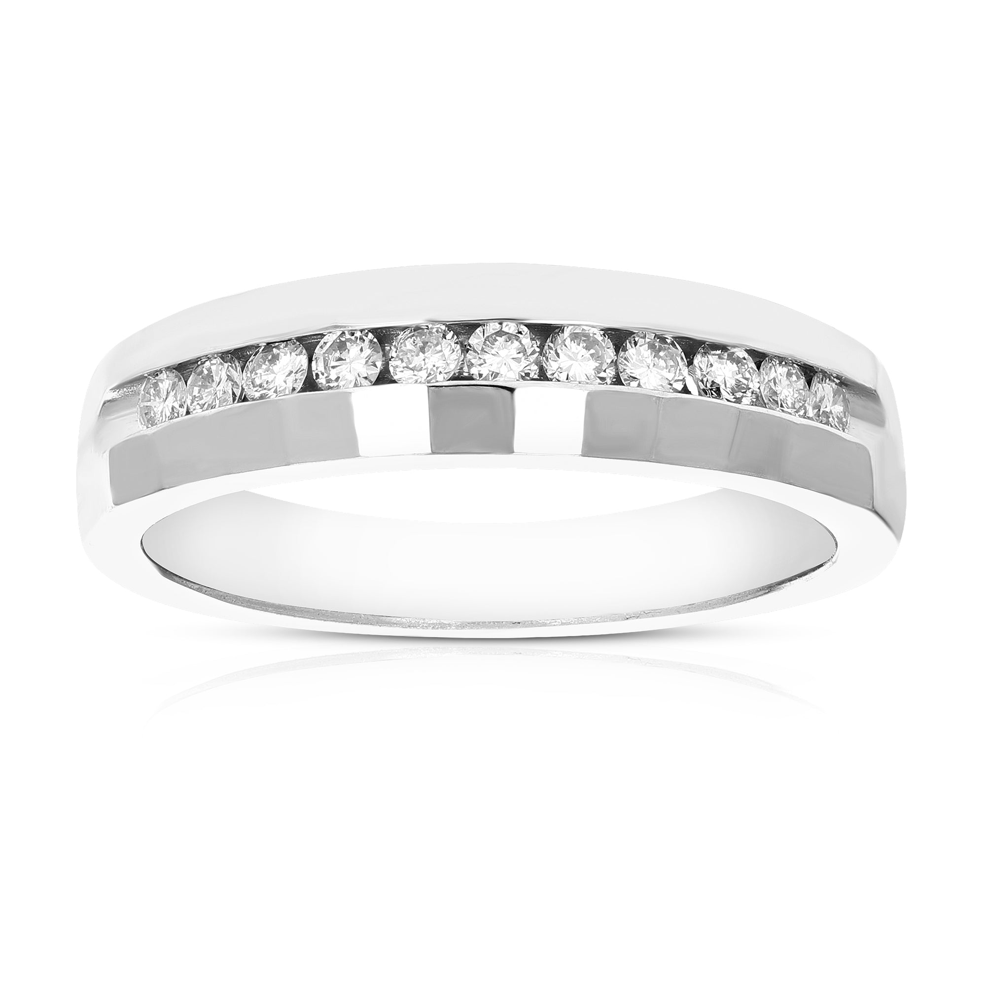 1/4 cttw SI1-SI2 Certified Machine Diamond Wedding Band 14K Gold Size 7