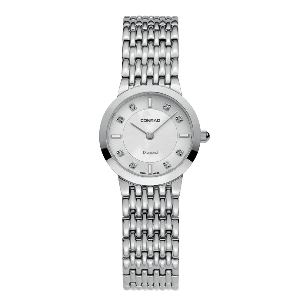 Women's Diamond Swiss Made Watch With Sapphire Glass 25MM Conrad