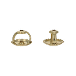 14K Yellow Gold Screw Backs Replacement For Stud Earrings (1 pair)