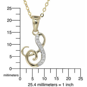1/20 cttw Diamond Musical Pendant Necklace 14K Yellow Gold with 18 Inch Chain