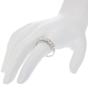 1 cttw 5-Stone Diamond Ring 14K White Gold Engagement Size 6