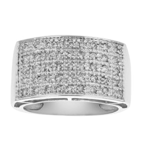0.42 cttw Diamond Cocktail Ring 14K White Gold Engagement Bridal Size 7