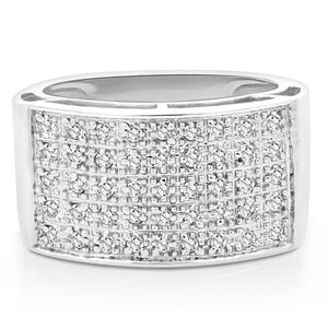 0.42 cttw Diamond Cocktail Ring 14K White Gold Engagement Bridal Size 7